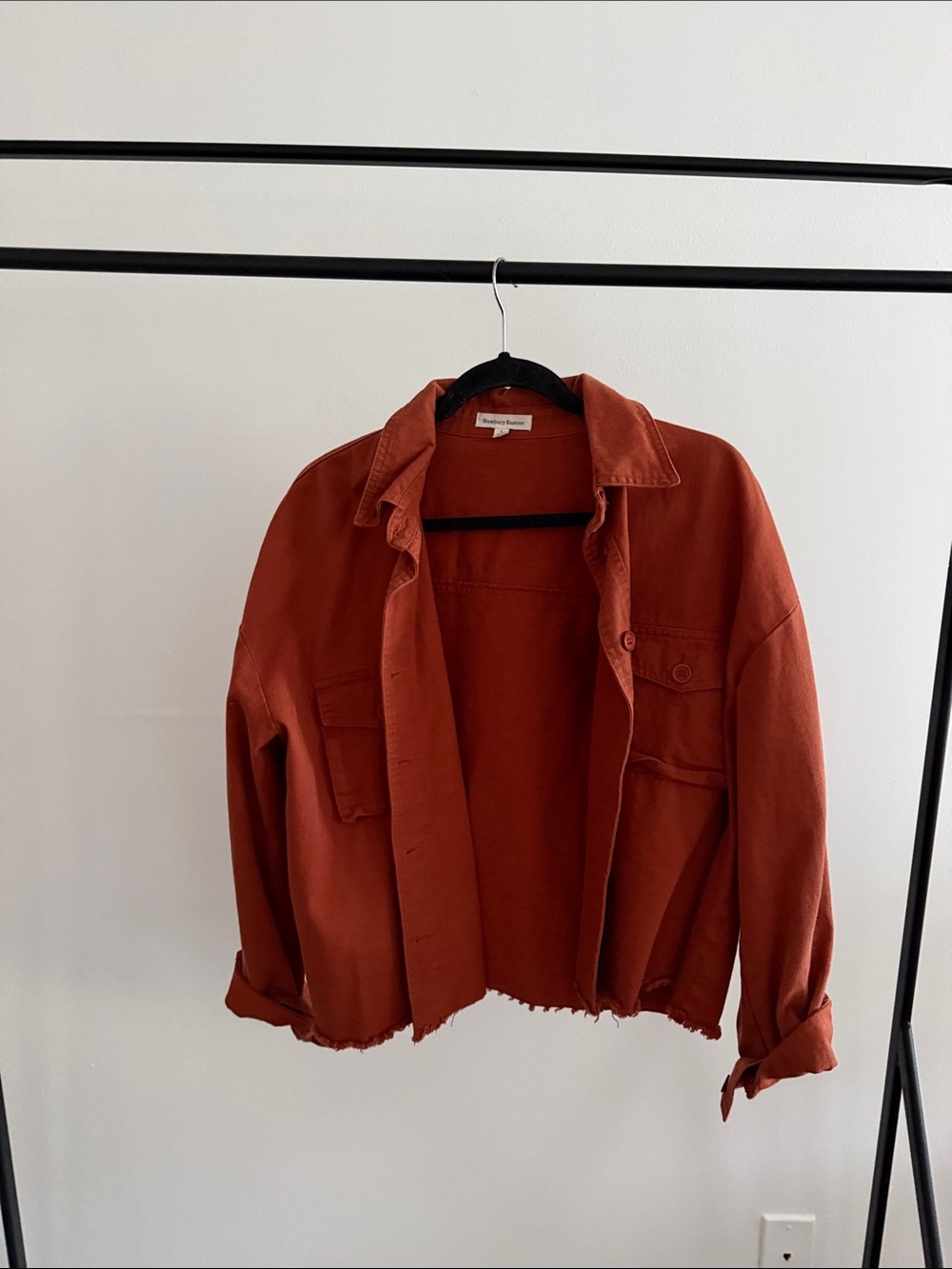 Newbury Kustom Rust Cropped Utility Jean Jacket